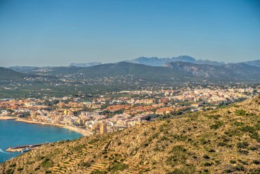 view of the city of xabia, spain
