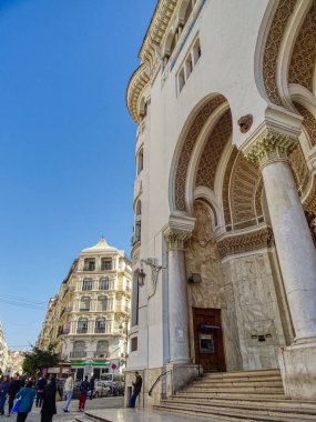 Algiers, Algeria - March 2020 : Colonial architecture in sunny weather, HDR Image