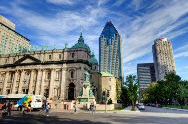 MONTREAL, QC, CANADA - SEPTEMBER 2017: Historical center in sunny weather, HDR Image 