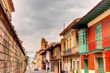 Bogota, Colombia - April 2019 : Historical center in cloudy weather