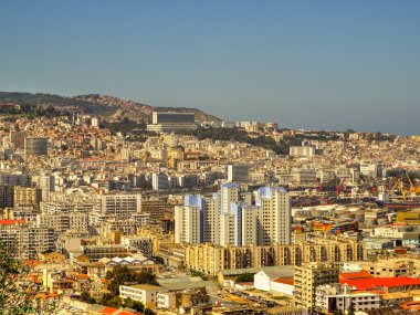 Algiers, Algeria - March 2020 : Colonial architecture in sunny weather, HDR Image
