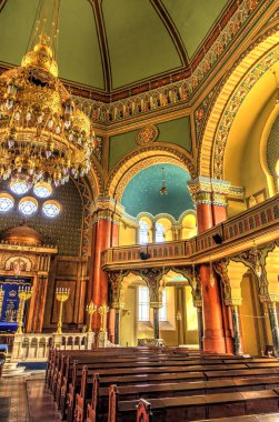 Sofia, Bulgaria - April 2021 : Historical center in springtime