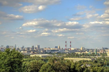 Moscow cityscape from above