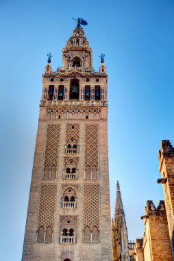 Sevilla, Spain - January 2019 : Historical center in sunny weather