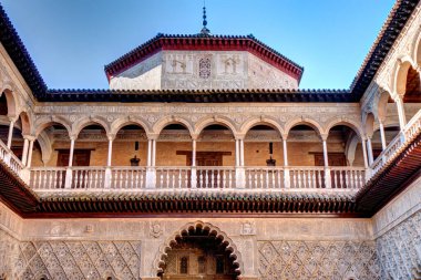 Sevilla, Spain - January 2019 : Historical center in sunny weather