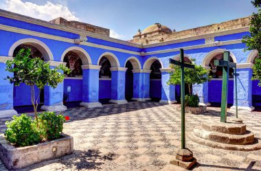 AREQUIPA, PERU - APRIL 2018 : Historical center in Arequipa