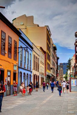 Santa Cruz de la Palma, Spain - March 2020 : Historical center in cloudy weather