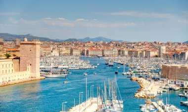 Marseilles, France - March 2022: Corniche view, HDR image