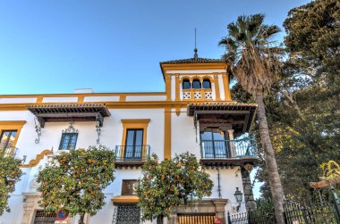 Sevilla, Spain - January 2019 : Historical center in sunny weather