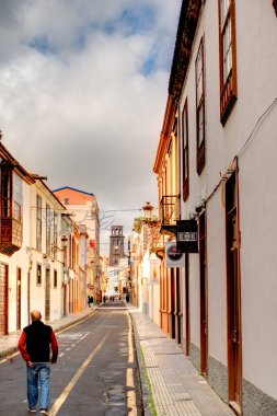 Santa Cruz de la Palma, Spain - March 2020 : Historical center in cloudy weather