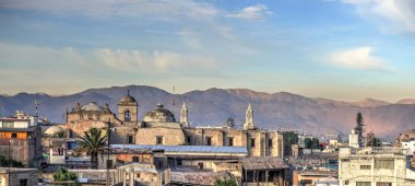 AREQUIPA, PERU - APRIL 2018 : Historical center in Arequipa