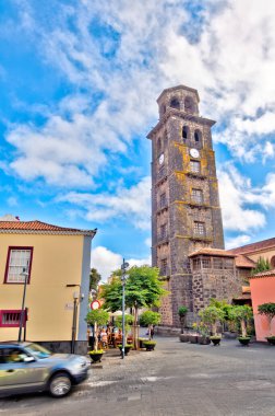 Santa Cruz de la Palma, Spain - March 2020 : Historical center in cloudy weather