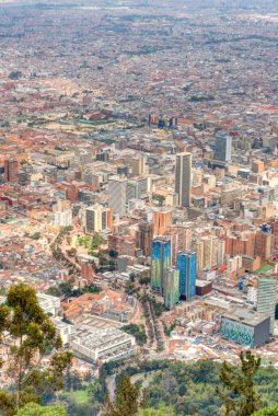 Bogota, Colombia - April 2019 : Cityscape in cloudy weather