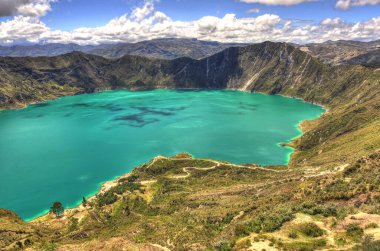 quilotoa krater Gölü, ecuador