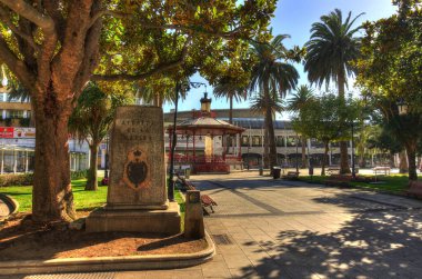 beautiful architecture in the old town La Coruna, Galicia, Spain
