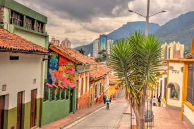 Bogota, Colombia - April 2019 : Historical center in cloudy weather