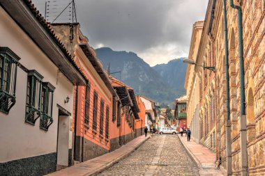 Bogota, Colombia - April 2019 : Historical center in cloudy weather