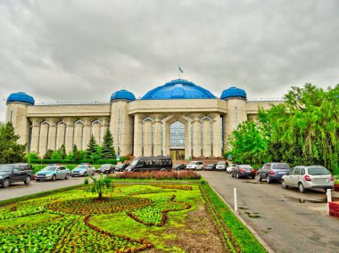 ALMATY, KAZAKHSTAN - APRIL 2016 : City center in springtime