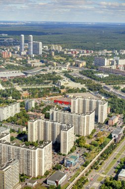 Moscow cityscape from above