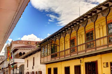 CUENCA, ECUADOR - April 2018: Historical landmarks view, HDR image