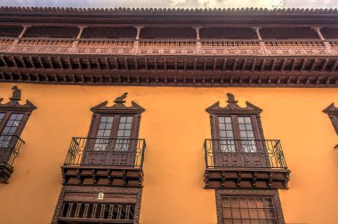 Santa Cruz de la Palma, Spain - March 2020 : Historical center in cloudy weather