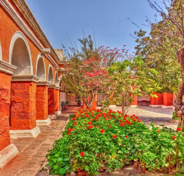 AREQUIPA, PERU - APRIL 2018 : Historical center in Arequipa
