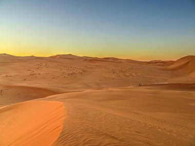 TIMIMOUN, ALGERIA - MARCH 2016: Saharan desert in sunny weather