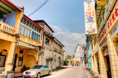Penang, Malaysia - March 2019 : Historical center in springtime