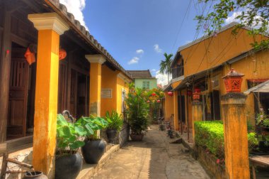 Hoi An, Vietnam - November 2018 : Historical center in autumn