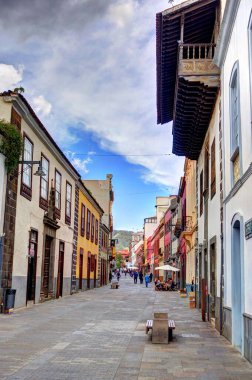 Santa Cruz de la Palma, Spain - March 2020 : Historical center in cloudy weather