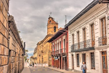 Bogota, Colombia - April 2019 : Historical center in cloudy weather