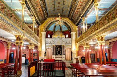 Krakow, Poland - August 2021: Tempel Synagogue in the Jewish District