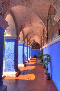 AREQUIPA, PERU - APRIL 2018 : Historical center in Arequipa