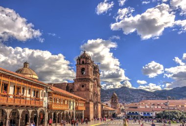 CUSCO, PERU - APRIL 2018: Historical center in sunny weather