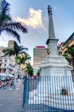 Santa Cruz de la Palma, Spain - March 2020 : Historical center in cloudy weather