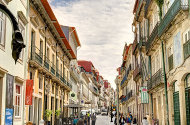 Porto, Portugal - June 2021: Historical center in summertime, HDR image