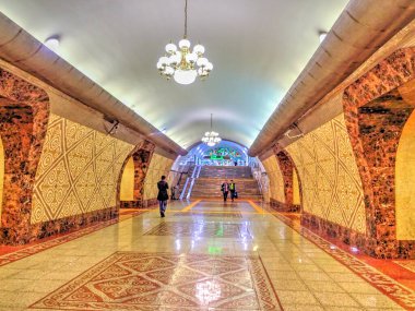 ALMATY, KAZAKHSTAN - APRIL 2016 : City center in springtime