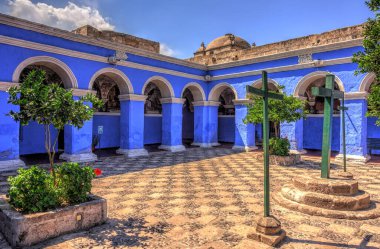 AREQUIPA, PERU - APRIL 2018 : Historical center in Arequipa