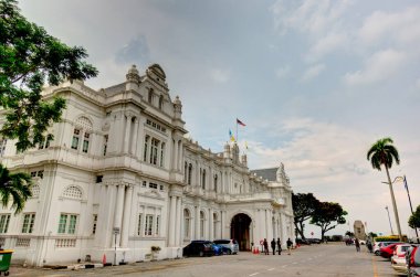 Penang, Malaysia - March 2019 : Historical center in springtime