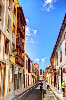 Santa Cruz de la Palma, Spain - March 2020 : Historical center in cloudy weather