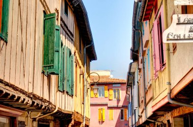 FOIX, FRANCE - AUGUST 2019: Historical center in summertime, HDR image