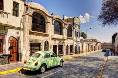 AREQUIPA, PERU - APRIL 2018 : Historical center in Arequipa