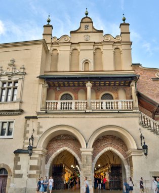 Krakow, Poland - August 2021: Historical center in sunny weather