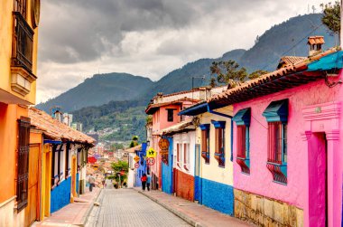 Bogota, Colombia - April 2019 : Historical center in cloudy weather