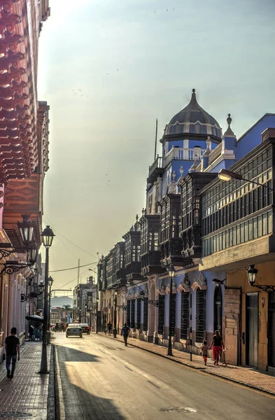 LIMA, PERU - APRIL 2018: Historical center in sunny weather