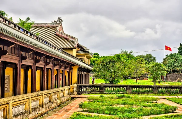 Hue, Vietnam - November 2020 : Citadel in cloudy weather, HDR Image