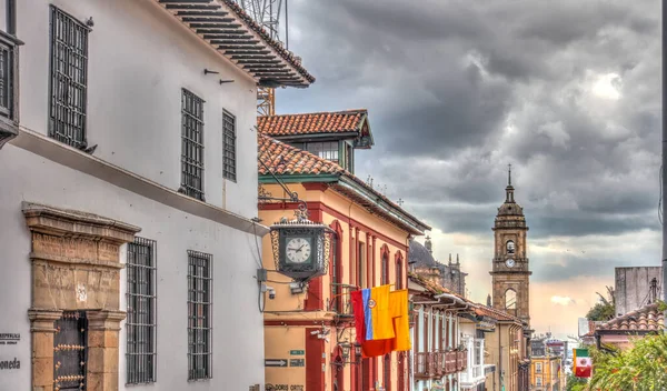 Bogota, Colombia - April 2019 : Historical center in cloudy weather