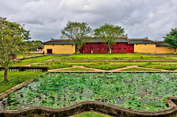 Hue Vietnam November 2020 Citadel Cloudy Weather Hdr Image — 스톡 사진