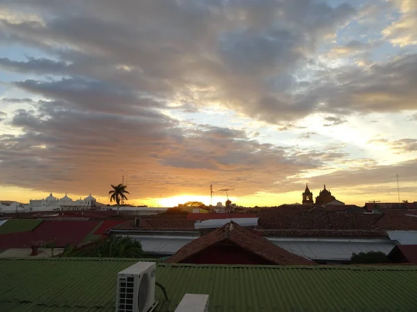 Leon Nicaragua January 2016 Cityscape Pretty View Hdr Image — стокове фото