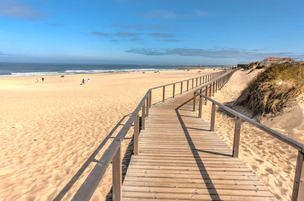 Aveiro Portugal July 2019 Costa Nova Beach Summertime — Zdjęcie stockowe